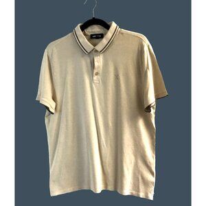 EXPRESS- MENS TAN SHORT SLEEVE POLO SHIRT SIZE LARGE